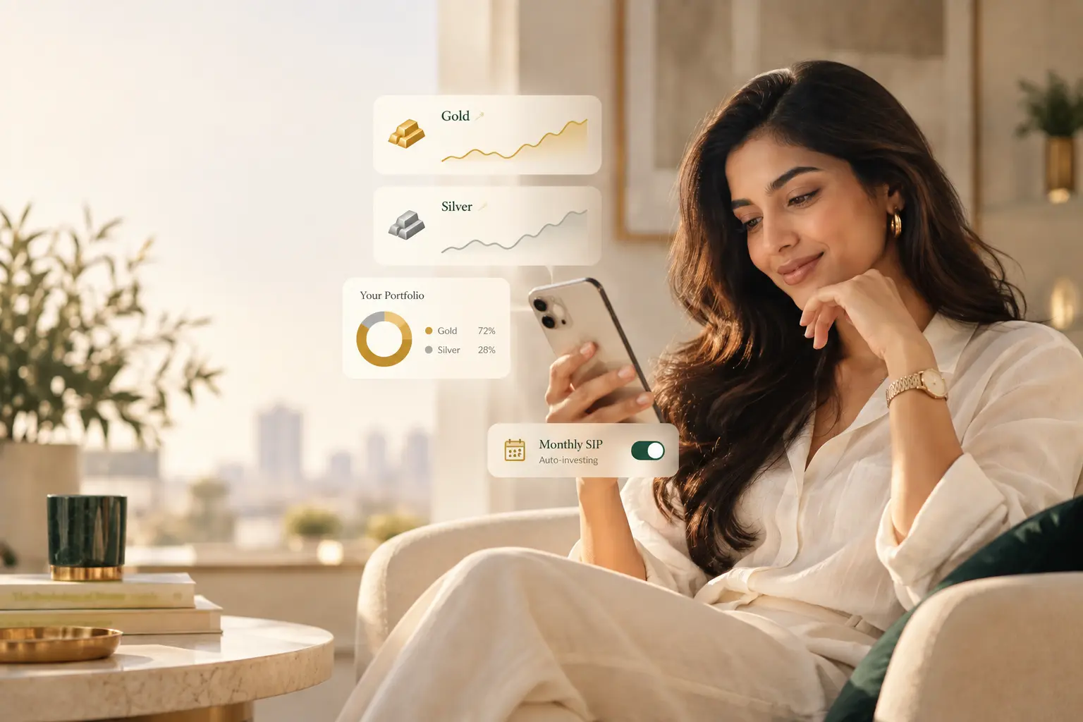 A modern investor building a precious metals portfolio through Auromint